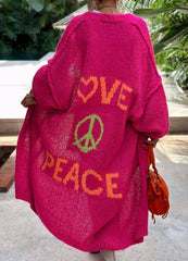 Love and Peace Knit Cardigan - Lightweight sweater