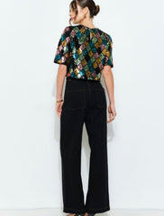 She Sequin Crop Top