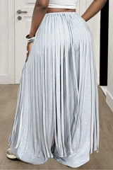 Fringe Overlay Wide Leg Pants- Available only in black at this time.