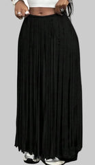 Fringe Overlay Wide Leg Pants- Available only in black at this time.
