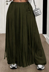 Fringe Overlay Wide Leg Pants- Available only in black at this time.