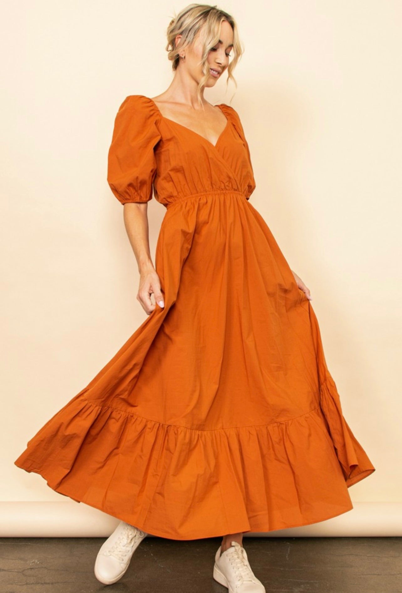 orange boho maxi dress Cupshe Vacation Glam Orange Maxi Dress - Orange