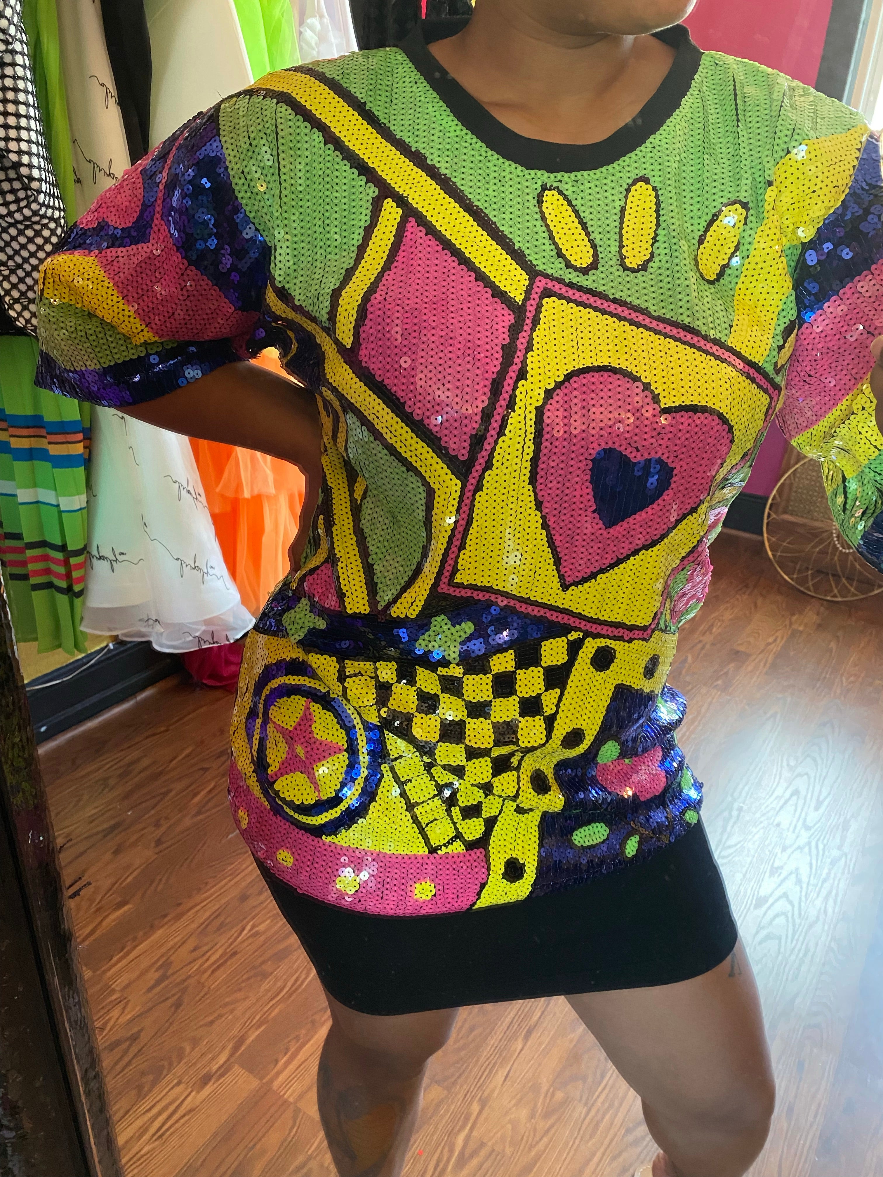 Stylish Carnival Sequin Top
