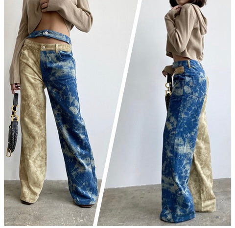 Distressed Flare Stretch Jeans