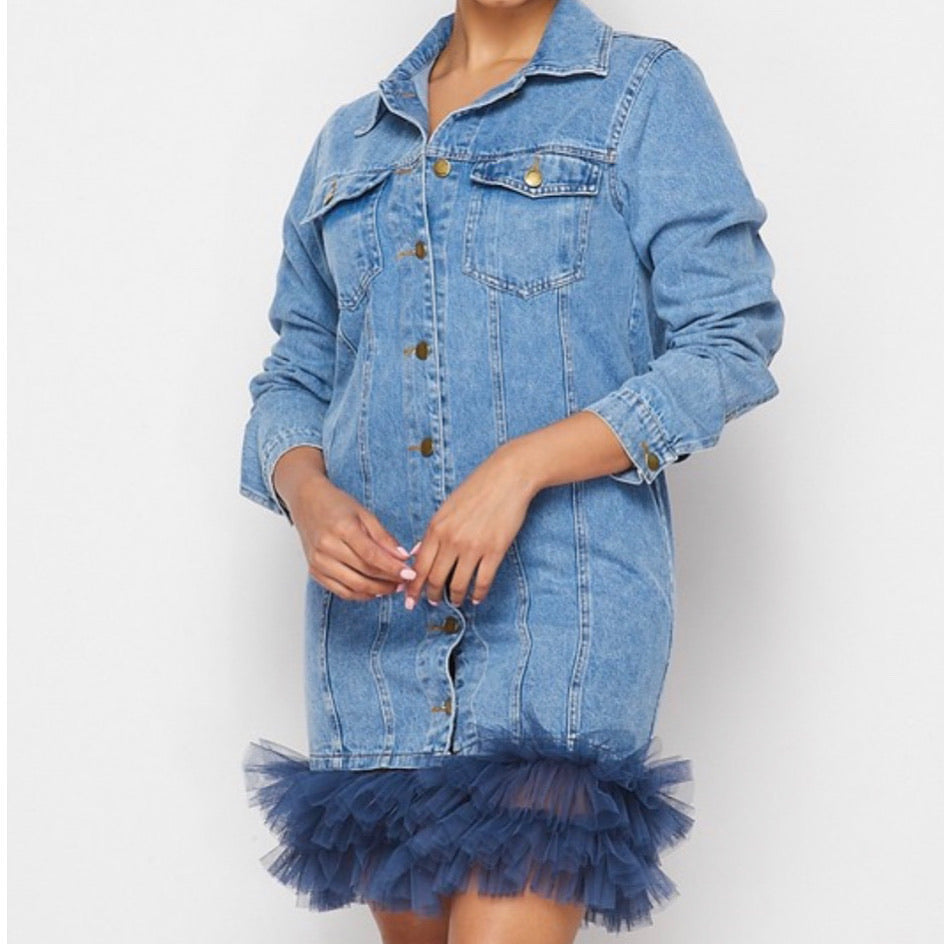 Denim X Tutu Dress Jacket Polly Pearl Denim X Tutu Dress Jacket Polly Pearl